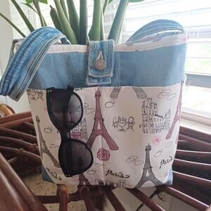 UPCYCLED DENIM Purse Bag | Upcycled Denim Bag – Handmade Recycled Jeans Purse